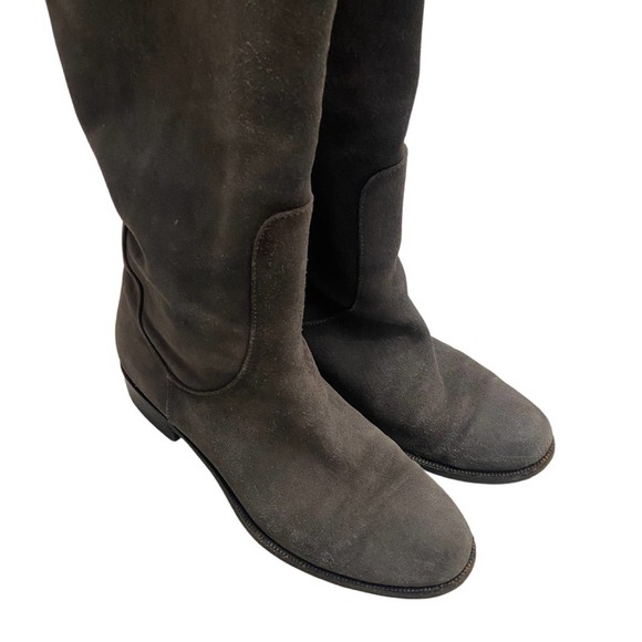 BRUNELLO CUCINELLI x GUNEX Made in‎ Italy Supple Suede Leather Riding Boot Gray - Picture 5 of 8